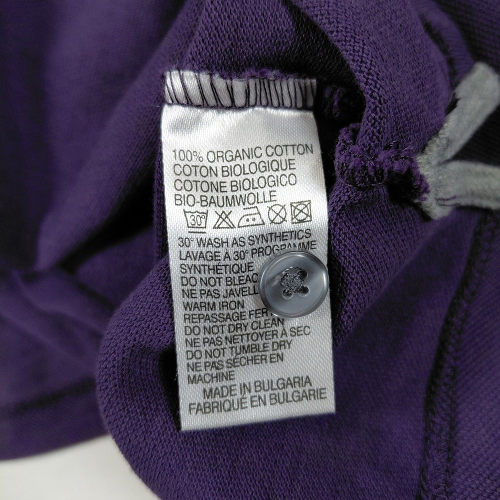 PS Paul Smith Mens Long Sleeve Zebra Logo Polo Shirt Purple Size Medium - Picture 13 of 13